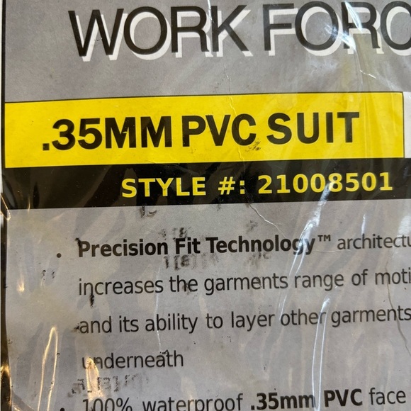 Lacrosse Work Force .35mm PVC Suit #21008501 Yellow Sz Xl - Picture 2 of 3